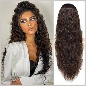 Ponytail Extension, 26 Inch Length Drawstring Dark Brown